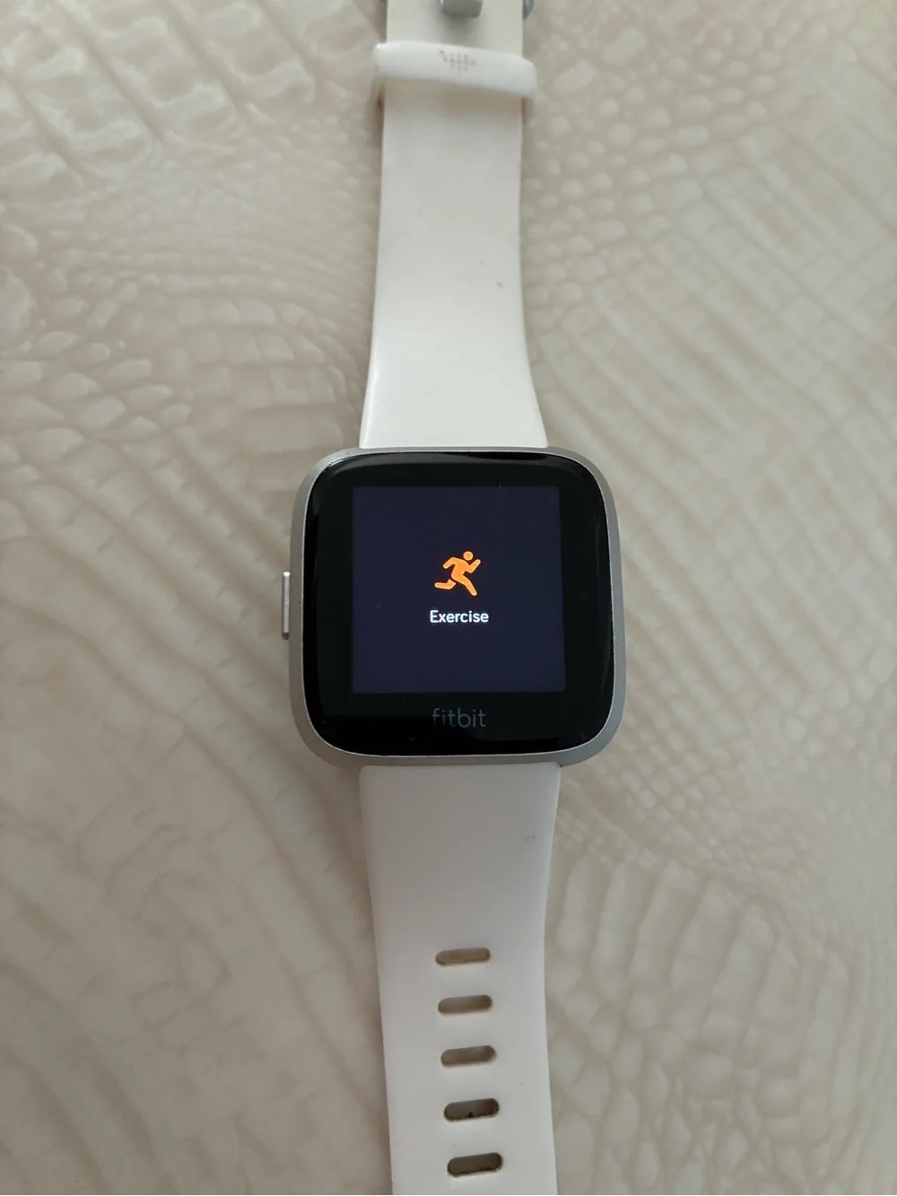 fitbit White Smartwatch with Square Display